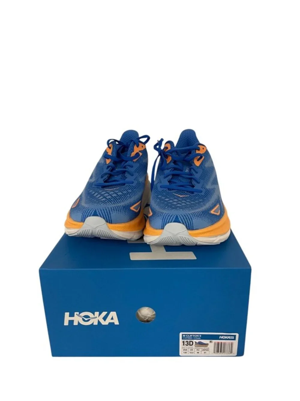 Hoka Mens Clifton 9 Running Shoes 13 D Coastal Sky All Aboard 1127895-CSAA NWB